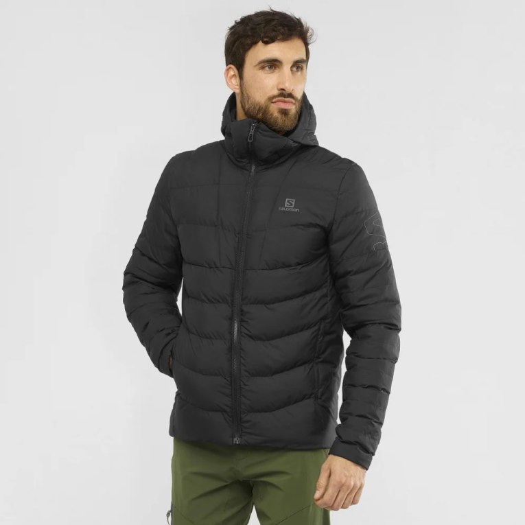 Pánské Zateplené Bundy Salomon Essential Xwarm Černé | CZ 12MXWKI